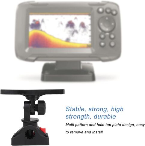 Fish Finder Mount Base, 360° Rotating Fish Finder Holder, Removable Adjustable Boat Fish Finder Electronic Mount, Stable Fish Finder Bracket for Canoe Kayak C Size Ball Adapters in Saudi Arabia