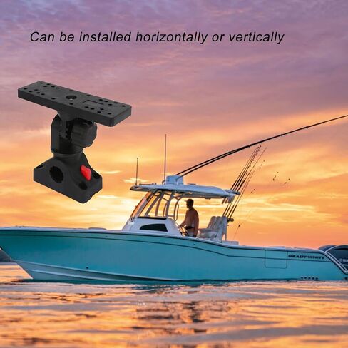 Fish Finder Mount Base, 360° Rotating Fish Finder Holder, Removable Adjustable Boat Fish Finder Electronic Mount, Stable Fish Finder Bracket for Canoe Kayak C Size Ball Adapters in Saudi Arabia