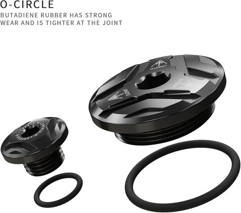 2PCS Engine Crankcase Cover Plugs Kit Compatible with Yamaha Raptor 700 700R YFM700 R (Black) in Saudi Arabia