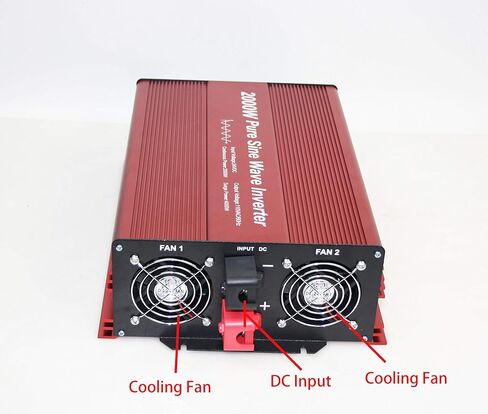 محول طاقة مستمر من DC24V إلى AC110V 60 هرتز 2000 وات مع مقابس موافقة مزدوجة ETL، ومخرج USB DC5V 2 أمبير وجهاز تحكم عن بعد بسلك LCD in Kuwait