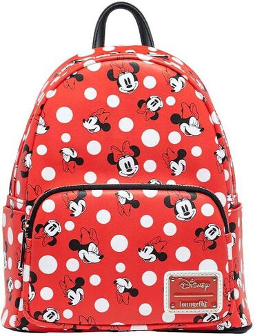 Loungefly Women's Disney Minnie Mouse Polka Dot Red Backpack in Saudi Arabia