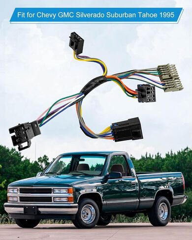 تسخير سلك محول التحكم في درجة حرارة مكيف الهواء مع خيار تذويب خلفي مناسب لسيارة Chevy GMC C1500-C3500 K1500-K3500 Silverado Suburban Tahoe 1995، تحويل 1996-1999 وحدة في 1995 مركبة in Saudi Arabia