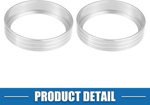 Car Console AC Audio Volume Knob Ring Cover for Jeep Cherokee Grand Cherokee 2014-2020 Black (Set of 2) in Saudi Arabia