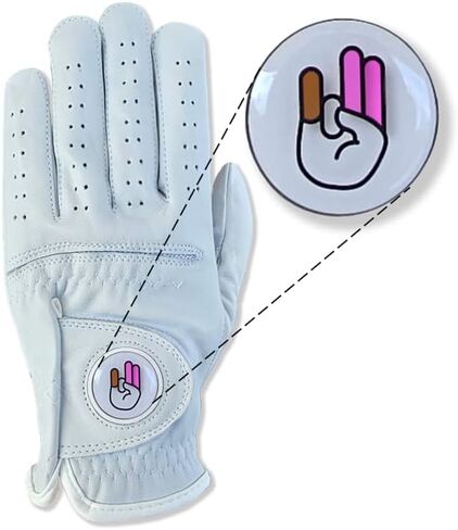Shocker Golf Gloves Magnetic Ball Marker Nice Premium Cabretta Leather Durable Grip Funny Gag Gift Shot Men's Adult Shoker Ghost in Saudi Arabia