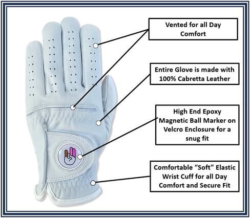 Shocker Golf Gloves Magnetic Ball Marker Nice Premium Cabretta Leather Durable Grip Funny Gag Gift Shot Men's Adult Shoker Ghost in Saudi Arabia