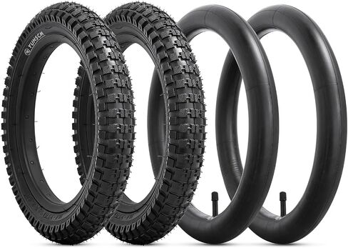 إطارات دراجة YUNSCM 14 بوصة 14x2.4/64-254 60TPI و14 بوصة صمام شريدر لأنابيب الدراجة مع شريطين حافة متوافق مع الدراجة الجبلية 14 × 2.35 14 × 2.40 14 × 2.5 إطارات وأنابيب الدراجات (Y-1114) in Saudi Arabia