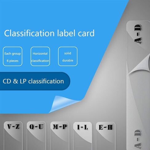 6 قطع من مقسم تسجيلات الفينيل A-Z، علامة تبويب مقسمة لبطاقات الفينيل، بطاقة تصنيف الأقراص المضغوطة الموسيقية القرص الدوار، بطاقات الأبجدية/الأقراص المضغوطة/الأقراص المضغوطة لتخزين رف تسجيل الفينيل (عرضي، الحجم: LP) in Kuwait