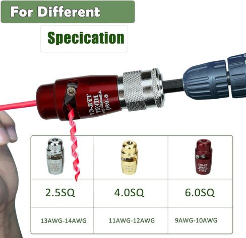 أداة تجريد الأسلاك ولفها، أداة تعرية الأسلاك الكهربائية، مجموعة أدوات كهربائية احترافية، أداة ربط صواميل الأسلاك المحمولة لمثقاب الطاقة، وتجريد الكابل السريع والموصل in Kuwait