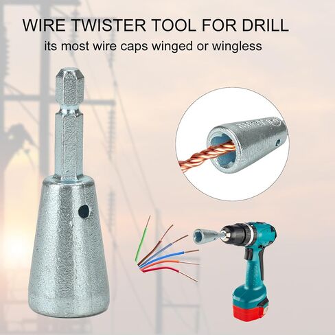 أداة تجريد الأسلاك ولفها، أداة تعرية الأسلاك الكهربائية، مجموعة أدوات كهربائية احترافية، أداة ربط صواميل الأسلاك المحمولة لمثقاب الطاقة، وتجريد الكابل السريع والموصل in Kuwait