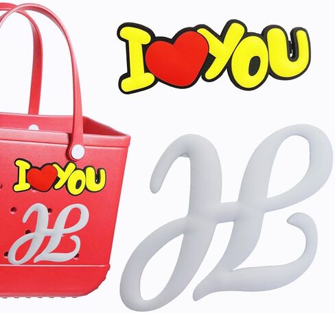 Letter Charms for Bogg Bag, Alphabet Accessories Charms Compatible with Bogg Bag Original All Models, Decorative Letters for Beach Bag Tote Bag in Saudi Arabia