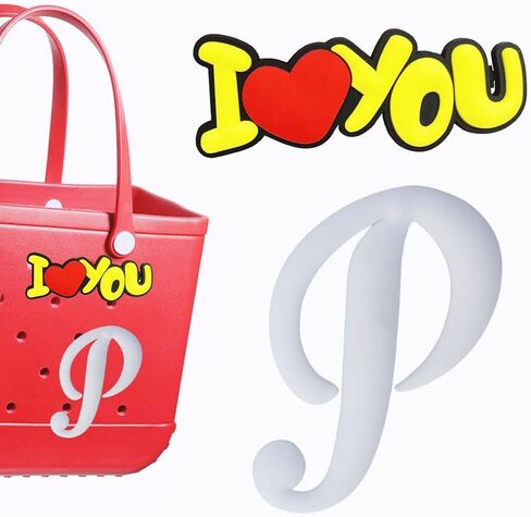 Letter Charms for Bogg Bag, Alphabet Accessories Charms Compatible with Bogg Bag Original All Models, Decorative Letters for Beach Bag Tote Bag in Saudi Arabia
