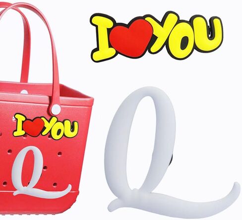 Letter Charms for Bogg Bag, Alphabet Accessories Charms Compatible with Bogg Bag Original All Models, Decorative Letters for Beach Bag Tote Bag in Saudi Arabia