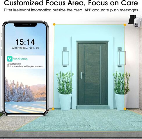 كاميرات مراقبة Yakry لاسلكية تعمل بالطاقة الشمسية في الهواء الطلق - واي فاي 2K ثنائي الاتجاه صوت منزلي ذكي كاميرا خارجية مع لوحة شمسية ملونة 5 وات رؤية ليلية وكاميرا خارجية تعمل بالبطارية وكشف الحركة in Kuwait