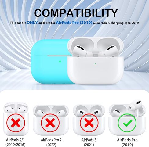 غطاء حافظة MHYALUDO Airpods Pro الجيل الأول، حافظة واقية مقاومة للصدمات من مادة TPU الشفافة الناعمة من الدرجة العسكرية مع قلم تنظيف لحقيبة شحن Apple Airpods Pro 2019، أخضر شفاف in Kuwait
