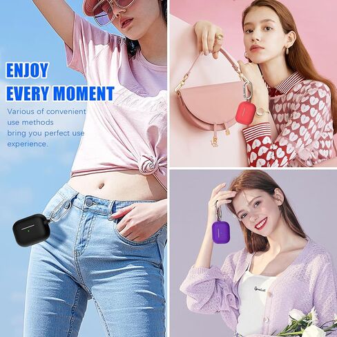 for AirPods Pro Case Cover, Military Grade Anti-Fall Soft Silicone Shock-Absorbing Protective for AirPods Pro Case Skin Touch with Keychain and Cleaning Kit, Pink in Kuwait