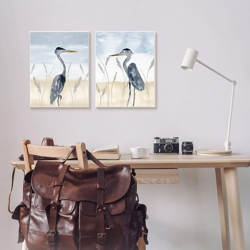Stupell Industries Egret Sea Birds Grazing Beach Sand Seagrass, Design by Lucille Price in Saudi Arabia