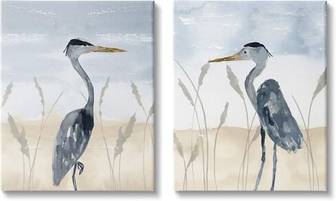Stupell Industries Egret Sea Birds Grazing Beach Sand Seagrass, Design by Lucille Price in Saudi Arabia
