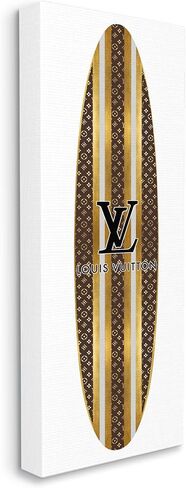 Stupell Industries Glam Stripes Pattern Designer Fashion Emblem Surfboard, Design by Madeline Blake in Saudi Arabia