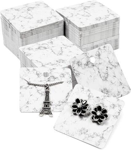 Jewelry Display Cards in Marble Design (2 x 2 Inches, 300-Pack) in Saudi Arabia