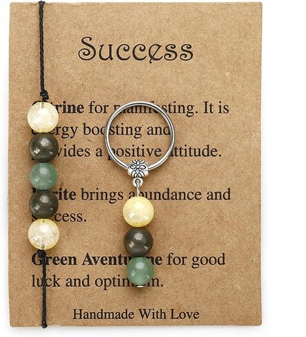 Healing Chakra Crystal Beaded Bracelet with Wish Card Adjustable Love Friendship Spiritual Anxiety Relief Stone Beaded Braide Bracelet for Women Girls Yoga Meditation Relax Anxiety Jewelry Gifts in Saudi Arabia