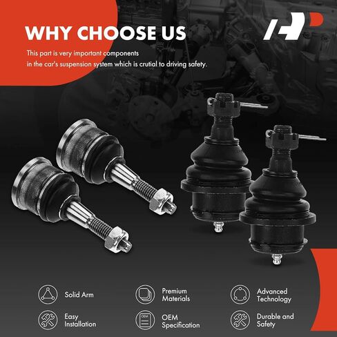 A-Premium Set of 4, Front Upper & Lower Ball Joints Kit, Compatible with Ford Explorer 2002-2005, Mercury Mountaineer 2002-2005 in Saudi Arabia