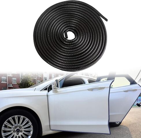 Ajxn Car Door Edge Guards, 32Ft Universal Rubber Seal Protector U Shape Edge Trim Car Door Edge Protection for Most Car, Aluminum Boat Edge Guards(Black) in Saudi Arabia