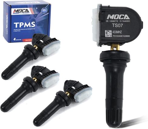 طقم مستشعر نظام مراقبة ضغط الإطارات (TPMS) 4 قطع 433 ميجاهرتز من MOCA يناسب شيفروليه 2017-2020 سيلفرادو 1500 2500 3500، لجي إم سي 2017-2020 سييرا 1500 2500 3500، والمزيد #13598773 in Kuwait