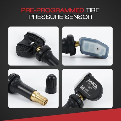 طقم مستشعر نظام مراقبة ضغط الإطارات (TPMS) 4 قطع 433 ميجاهرتز من MOCA يناسب شيفروليه 2017-2020 سيلفرادو 1500 2500 3500، لجي إم سي 2017-2020 سييرا 1500 2500 3500، والمزيد #13598773 in Kuwait