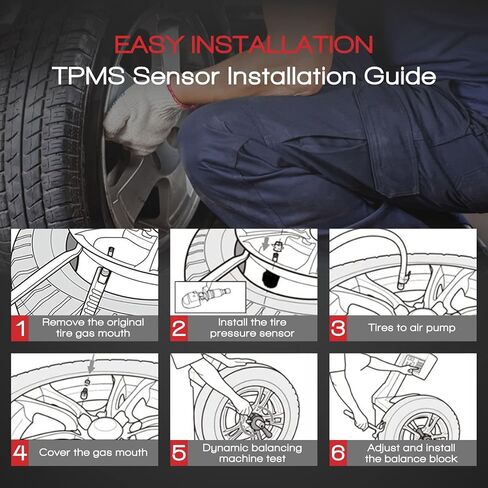 طقم مستشعر نظام مراقبة ضغط الإطارات (TPMS) 4 قطع 433 ميجاهرتز من MOCA يناسب شيفروليه 2017-2020 سيلفرادو 1500 2500 3500، لجي إم سي 2017-2020 سييرا 1500 2500 3500، والمزيد #13598773 in Kuwait