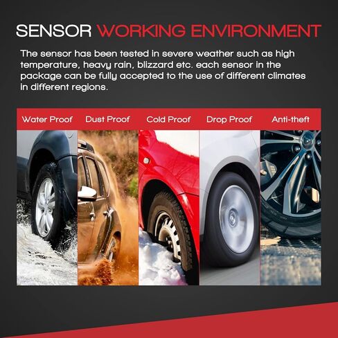 طقم مستشعر نظام مراقبة ضغط الإطارات (TPMS) 4 قطع 433 ميجاهرتز من MOCA يناسب شيفروليه 2017-2020 سيلفرادو 1500 2500 3500، لجي إم سي 2017-2020 سييرا 1500 2500 3500، والمزيد #13598773 in Kuwait