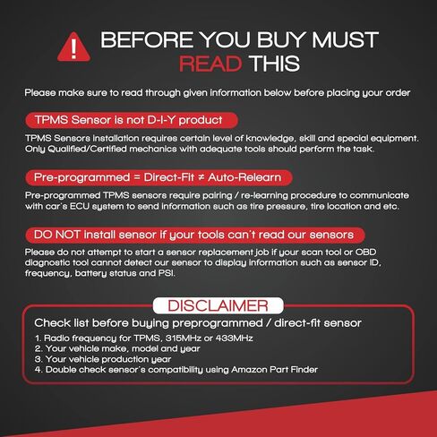 طقم مستشعر نظام مراقبة ضغط الإطارات (TPMS) 4 قطع 433 ميجاهرتز من MOCA يناسب شيفروليه 2017-2020 سيلفرادو 1500 2500 3500، لجي إم سي 2017-2020 سييرا 1500 2500 3500، والمزيد #13598773 in Kuwait