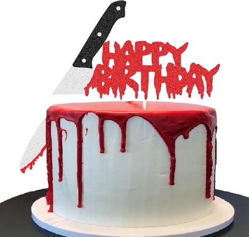 Have a Killer Birthday Party Supplies, Horror Classic Cake Topper Decorations for Halloween Horror Party Supplies Decor（style 1） in Saudi Arabia