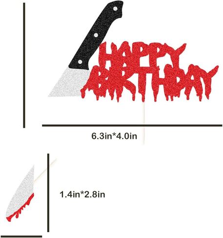 Have a Killer Birthday Party Supplies, Horror Classic Cake Topper Decorations for Halloween Horror Party Supplies Decor（style 1） in Saudi Arabia