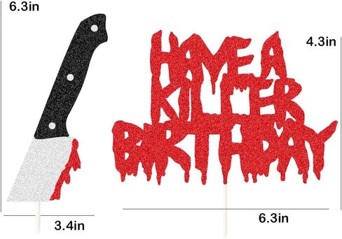 Have a Killer Birthday Party Supplies, Horror Classic Cake Topper Decorations for Halloween Horror Party Supplies Decor（style 1） in Saudi Arabia