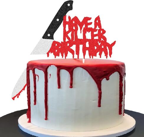 Have a Killer Birthday Party Supplies, Horror Classic Cake Topper Decorations for Halloween Horror Party Supplies Decor（style 1） in Saudi Arabia