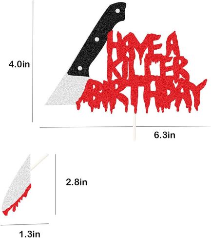 Have a Killer Birthday Party Supplies, Horror Classic Cake Topper Decorations for Halloween Horror Party Supplies Decor（style 1） in Saudi Arabia