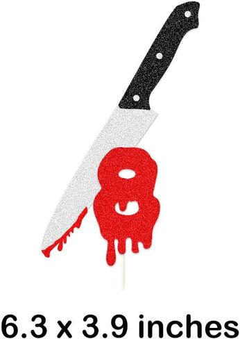 Have a Killer Birthday Party Supplies, Horror Classic Cake Topper Decorations for Halloween Horror Party Supplies Decor（style 1） in Saudi Arabia