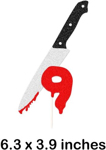 Have a Killer Birthday Party Supplies, Horror Classic Cake Topper Decorations for Halloween Horror Party Supplies Decor（style 1） in Saudi Arabia