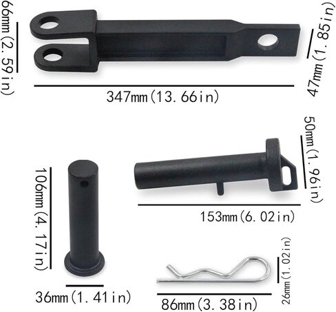 خطاف سحب فردي (A20-6014) متوافق مع Peterbilt/Kenworth مع دبوس سحب خطاف السحب (A65-6008) ودبابيس الإطار (A65-6007) in Kuwait