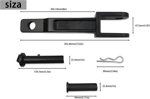 A20-6014 Tow Hook with A65-6008 Pull Pin and A65-6007 Frame Pin Compatible with Peterbilt/Kenworth in Saudi Arabia
