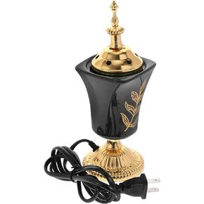 Plug-in Incense Burner Retro Decor Cone Incense Burner Antique Censer Holder Aroma Burner Incense Stick Burner Desktop Burner Ornament Charcoal Stove Middle East Ceramic