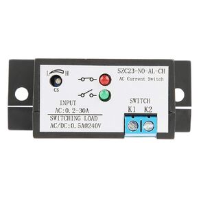 Normally Open Current Sensing Switch SZC23 NO AL CH AC 0.2-30A Adjustable Current Monitoring Relay, Miniature Current Switch Current SensorsSensors