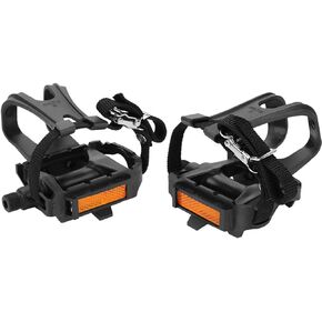 CHICIRIS Bike Pedal Toe Cage, Mountain Bike Pedals for Outdoor Cycling Pedals, 1 Pair Nylon Cycling Pedals Toe Clips Straps for Fixie Mountain Bikes Accessories