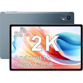2024 Tablet 10.4 inch Android 13 Tablets with 12GB+128GB,TF 1TB,Octa-Core,10000mAh+18W PD Fast Charger,Quad Speakers,2K,incell Display,5G/2.4G Dual-Band WiFi, Bluetooth 5.0, GPS