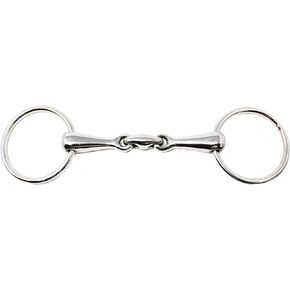 ProRider Stainless Steel Loose Ring Dog Bone Snaffle Horse Pony Bit 4 1/2" Mouth 35522A