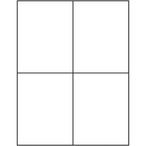 4 Labels per Sheet 400 White Blank Quarter Sheet Self Adhesive Shipping Labels for UPS, USPS, FedEx, DHL, Endicia