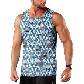 Mens Tank Top Funny Tank Tops for Men Fitted Quick Dry Sleeveless Shirt Cool Summer Beach Tank Tops Undershirt