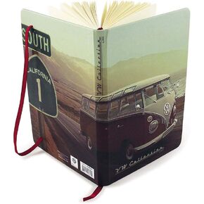 BRISA VW Collection - Volkswagen Notebook-Diary-Writing Book, Lined with Hardcover Binding in T1 Bus Campervan Design DIN A5 (Love Bus/Green)