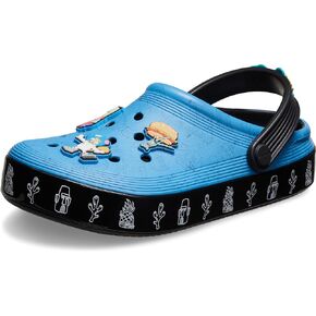 Crocs Unisex-Child Spongebob Squarepants Off Court Clogs (Little Big Kid) Multi ClgK Black