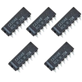 5pcs CA3046 3046 General Purpose NPN Transistor Array IC 20V 50mA,DIP-14.